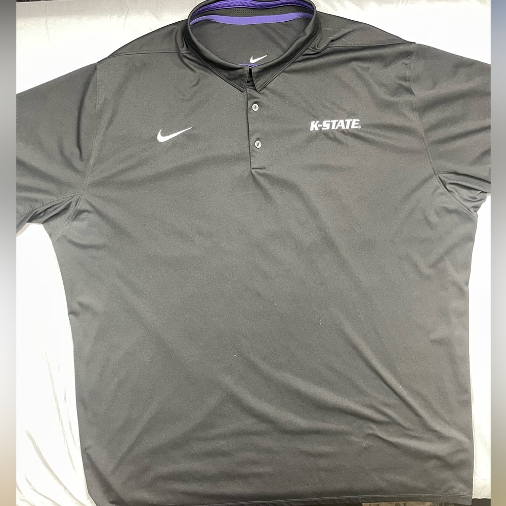 Nike Dri-Fit Men’s 3XL Black Polo Shirt | K-State Wildcats Embroidered Logo